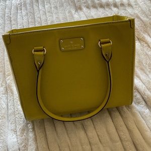 CUTE AND FUN!!! Kate Spade Yellow Leather Wellesley Quinn Medium Tote Bag